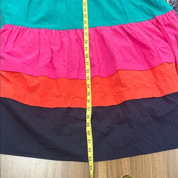 Aura Colorblock Tiered Women's Maxi Dress Size XS Resortwear Boho - Picture 7 of 12